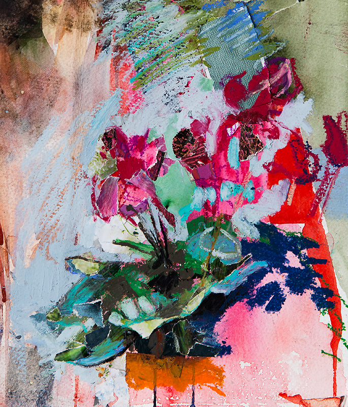 Aine Divine painting loose and expressive flowers - Vandy Massey Studio