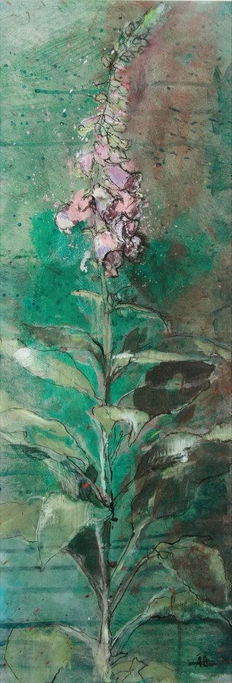 Aine Divine painting loose and expressive flowers Vandy Massey