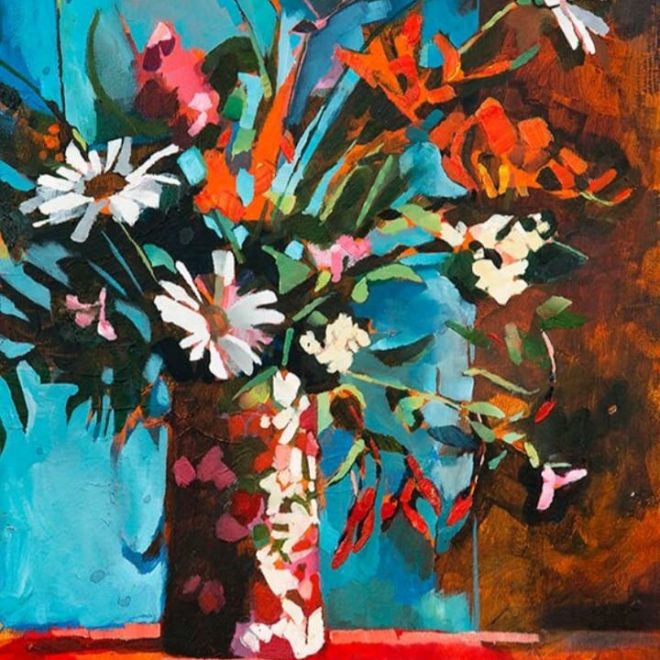 Aine Divine mixed media Flowers 2