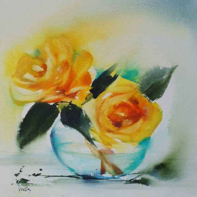 Yellow roses by Olivia Quntin