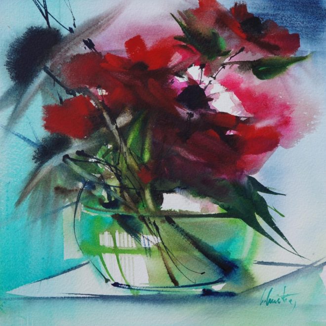 red flowers by Olivia Quntin