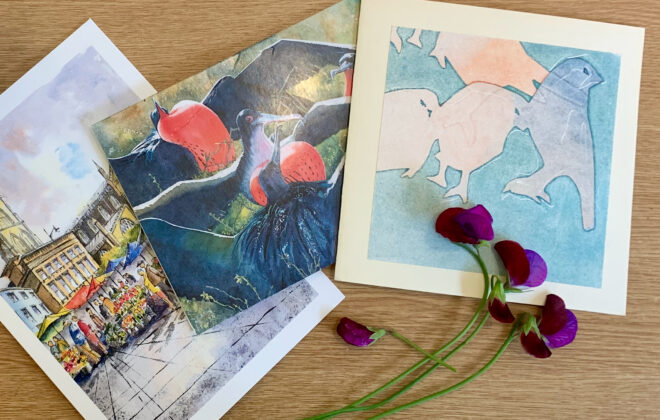 Greeting cards by Karin Christensen, Mel Collins and Olivia Quintin