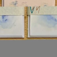 Packs of 5 notelets printed with images from original watercolours by Vandy Massey - Image: At Dawn