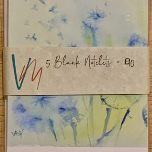 Packs of 5 notelets printed with images from original watercolours by Vandy Massey - Image: Little Earth Stars