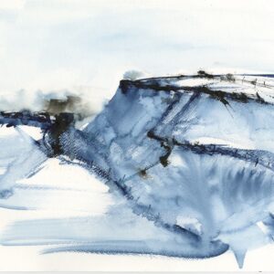 Tregardock Blue by Vandy Massey. 33 x 43 cm. Mixed media on paper