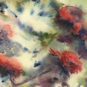 VMW00142 - Rhododendrons by Vandy Massey. Watercolour painting. 54 x 36 cm. Detail 2
