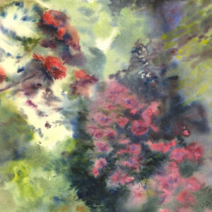 VMW00142 - Rhododendrons by Vandy Massey. Watercolour painting. 54 x 36 cm