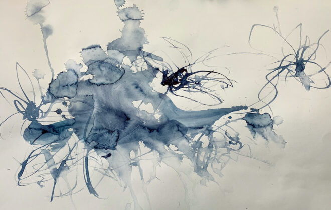 Creative loosening-up exercises done before an art workshop