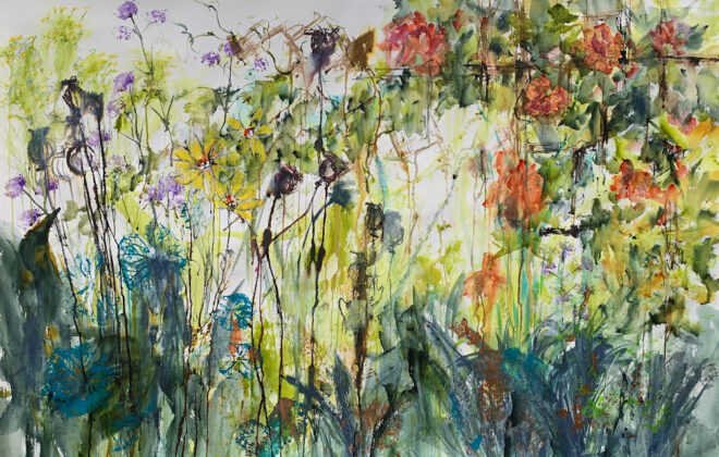 Uncontained Mixed Media painting