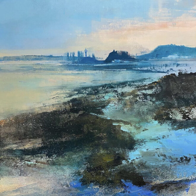 Nicki Heenan Oil and Cold Wax seascape Painting